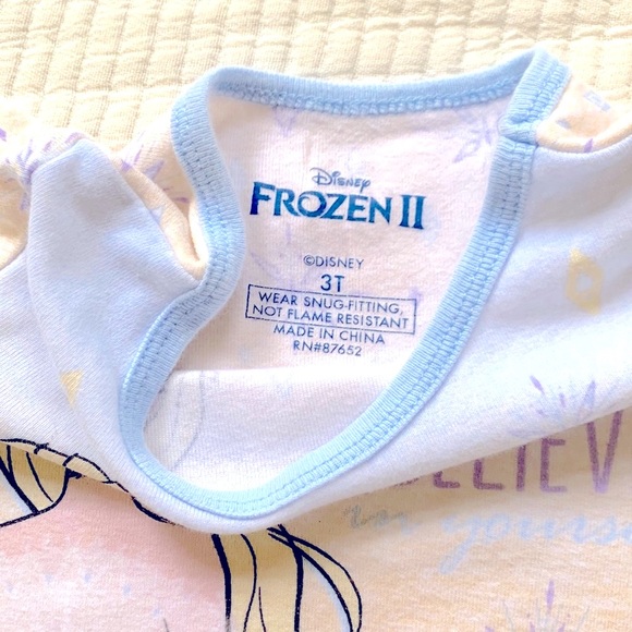 Disney Frozen II toddler pajamas. Set of two. Size is 3T. Soft and lightweight. - Picture 6 of 6